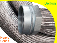 Delikon steel mill and petrochemical industry automation wiring waterproof Heavy Series Over Braided Flexible Metal Conduit and Heavy Series Flexible Conduit Fittings