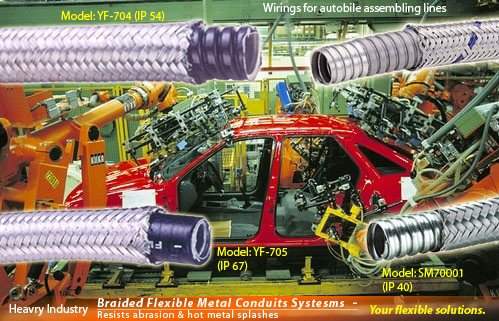 Electrical Over Braided Flexible Steel Conduits for heavy industry wirings