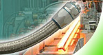 Heavy Series Flexible Sheath for steel mills,coke plants and glass manufacturing wiring.Delikon Heavy Series Over Braided Flexible Conduit and Fittings