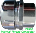 Delikon internal thread connector, female liquid tight connector